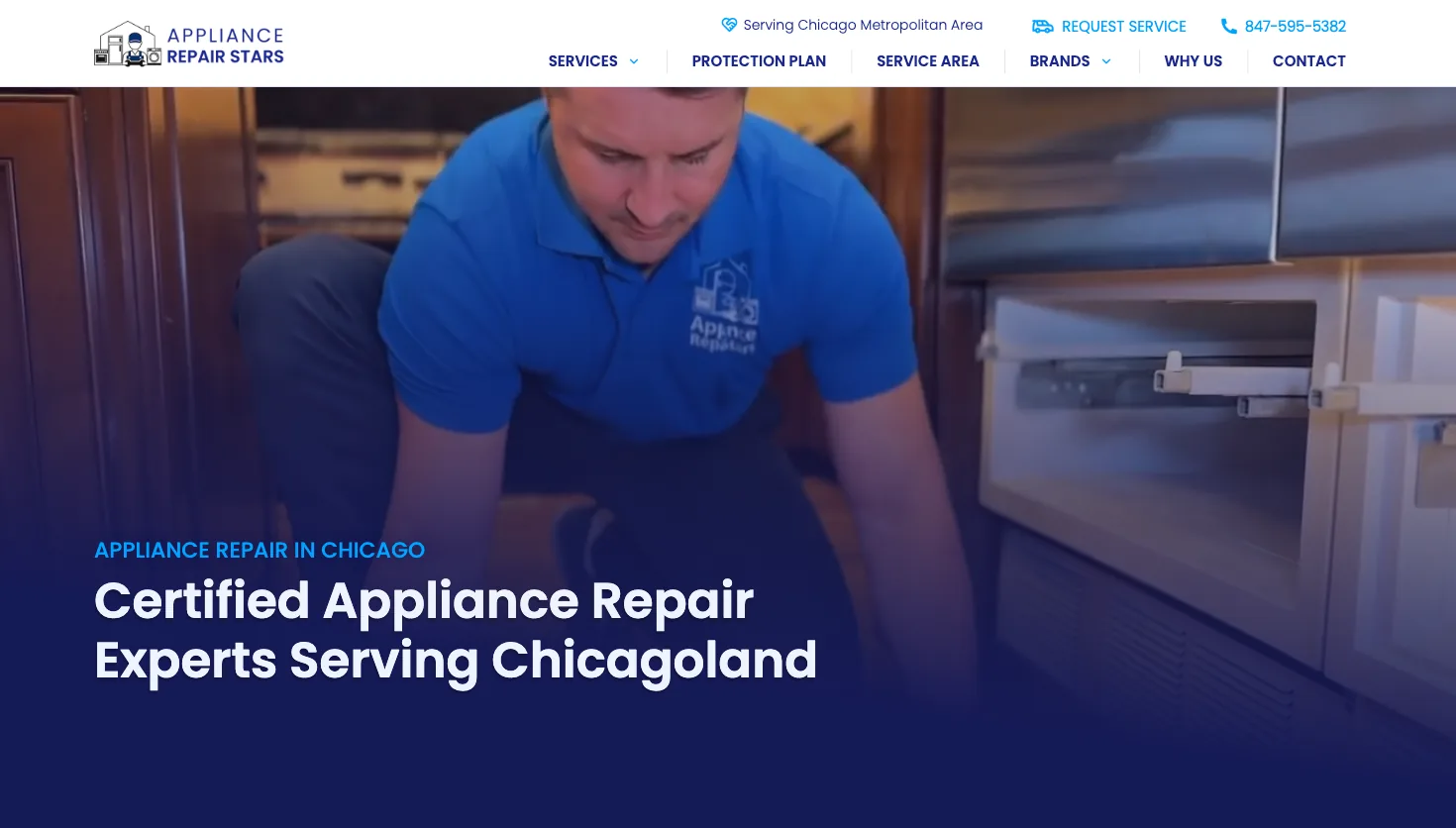 Appliance Repair Stars website screenshot