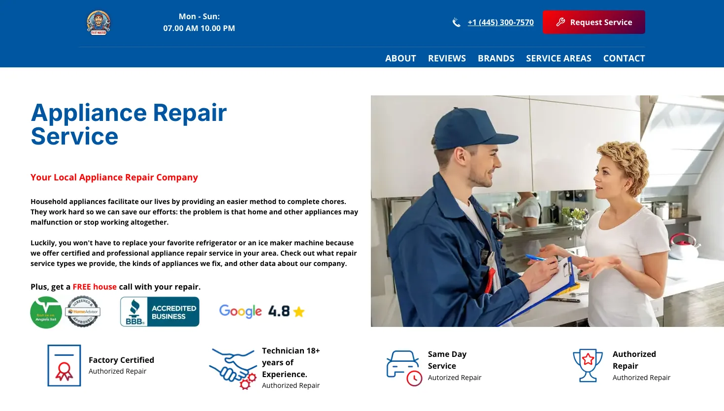 Fix it Master website screenshot