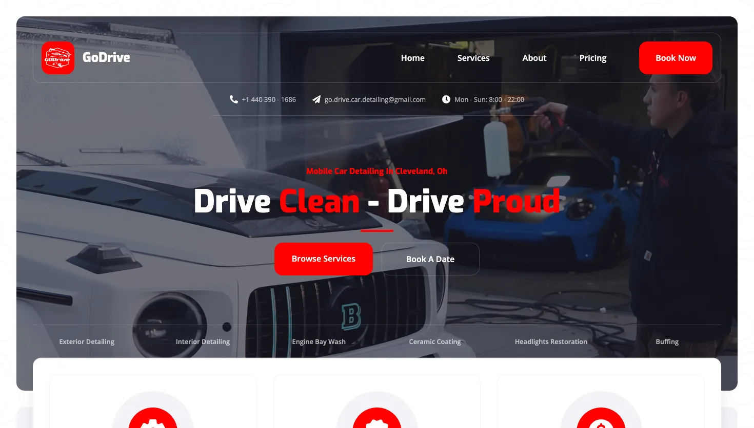 GODrive website screenshot