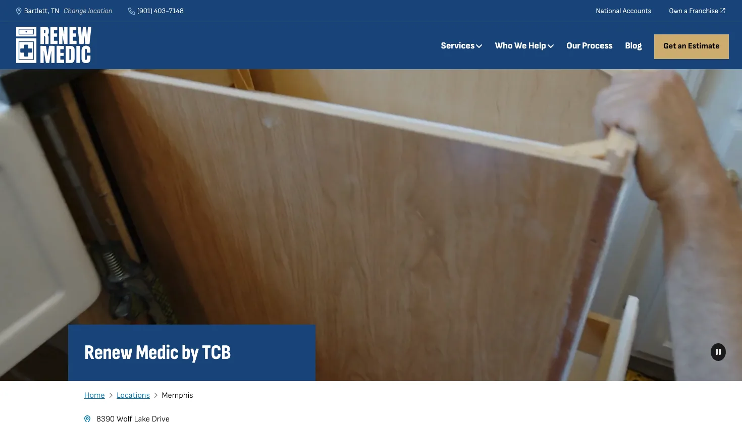 Renew Medic by TCB website screenshot