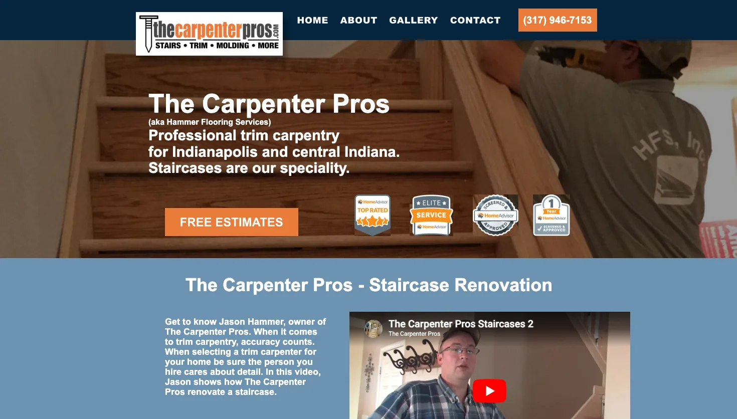 The Carpenter Pros website screenshot