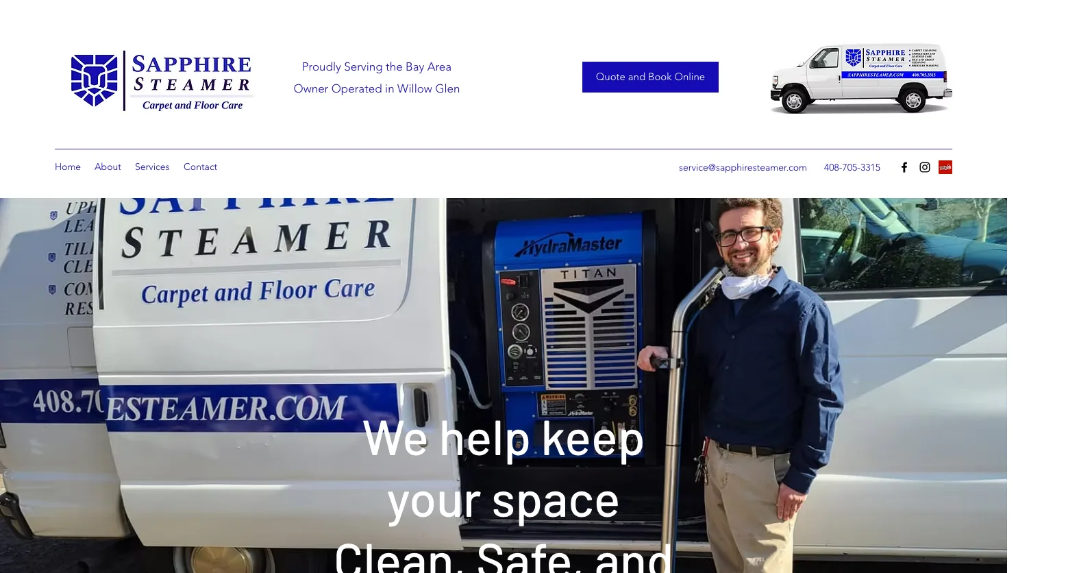 Sapphire Steamer website screenshot