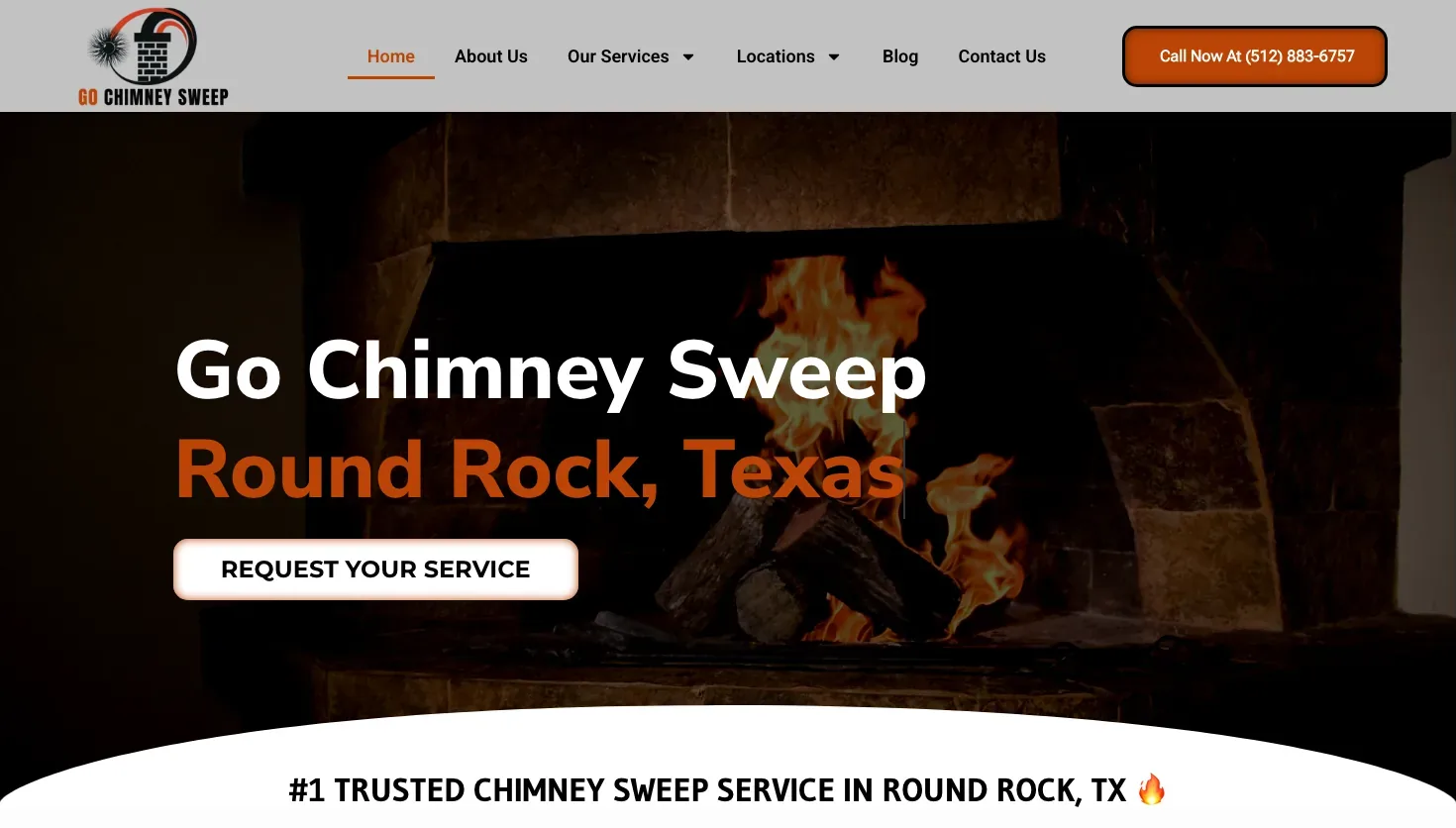 Go Chimney Sweep Round Rock website screenshot