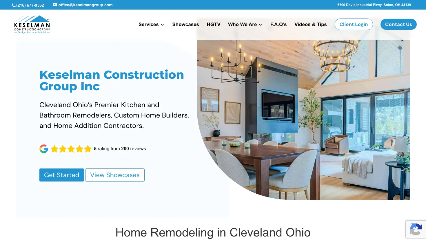 Keselman Construction Group Inc website screenshot