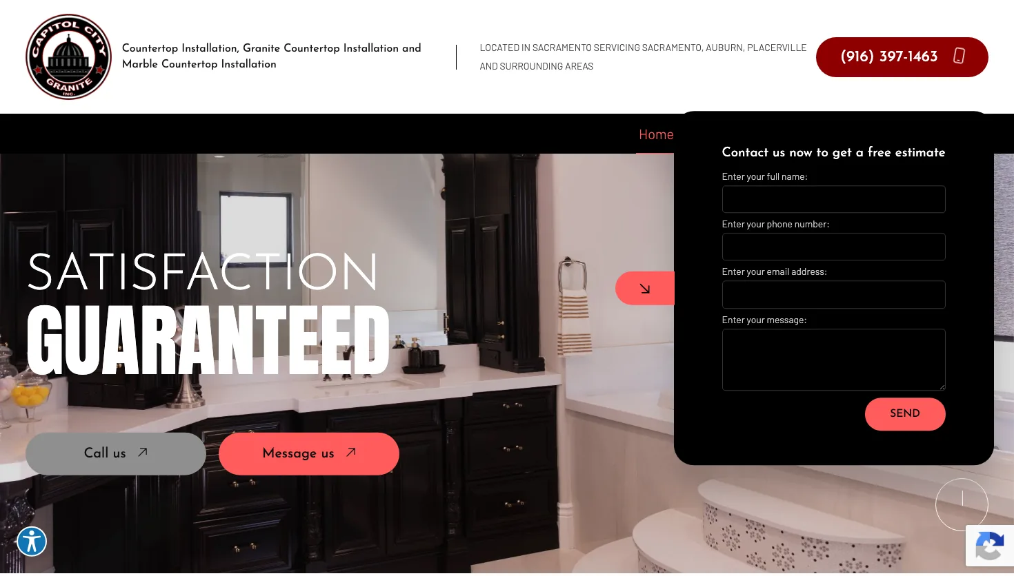 Capitol City Granite, Inc. website screenshot