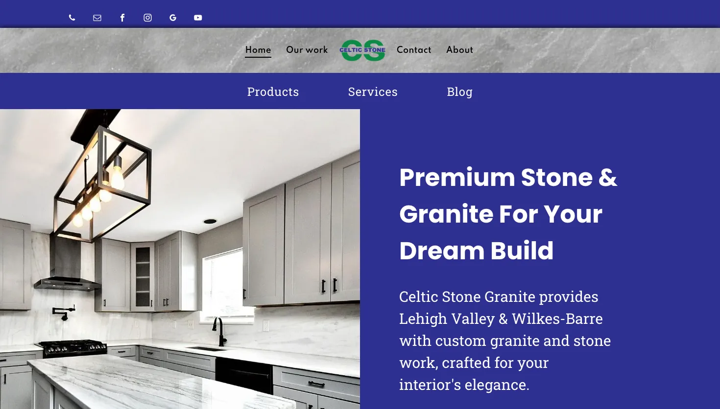 Celtic Stone Granite website screenshot