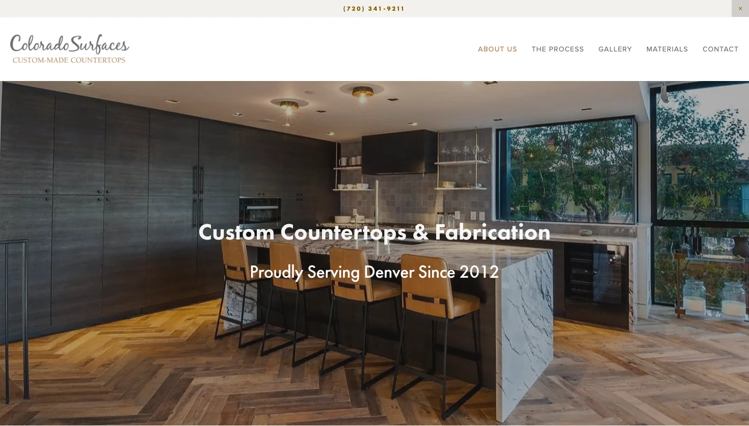 Colorado Surfaces website screenshot