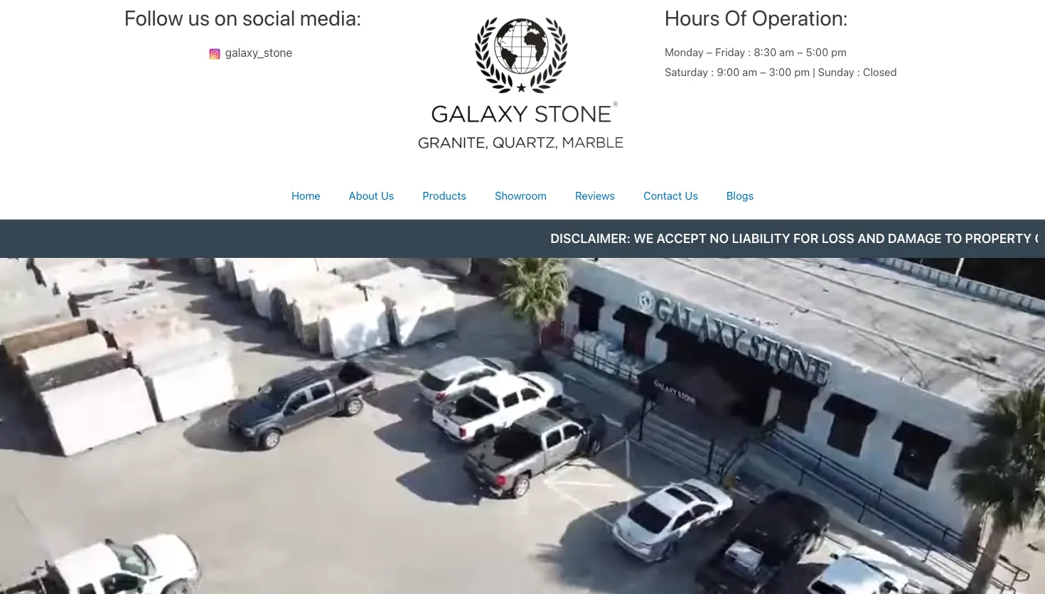 Galaxy Stone website screenshot