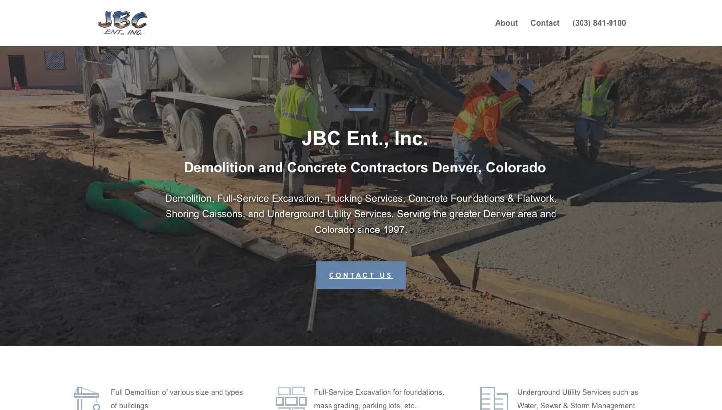 JBC Ent., Inc. website screenshot
