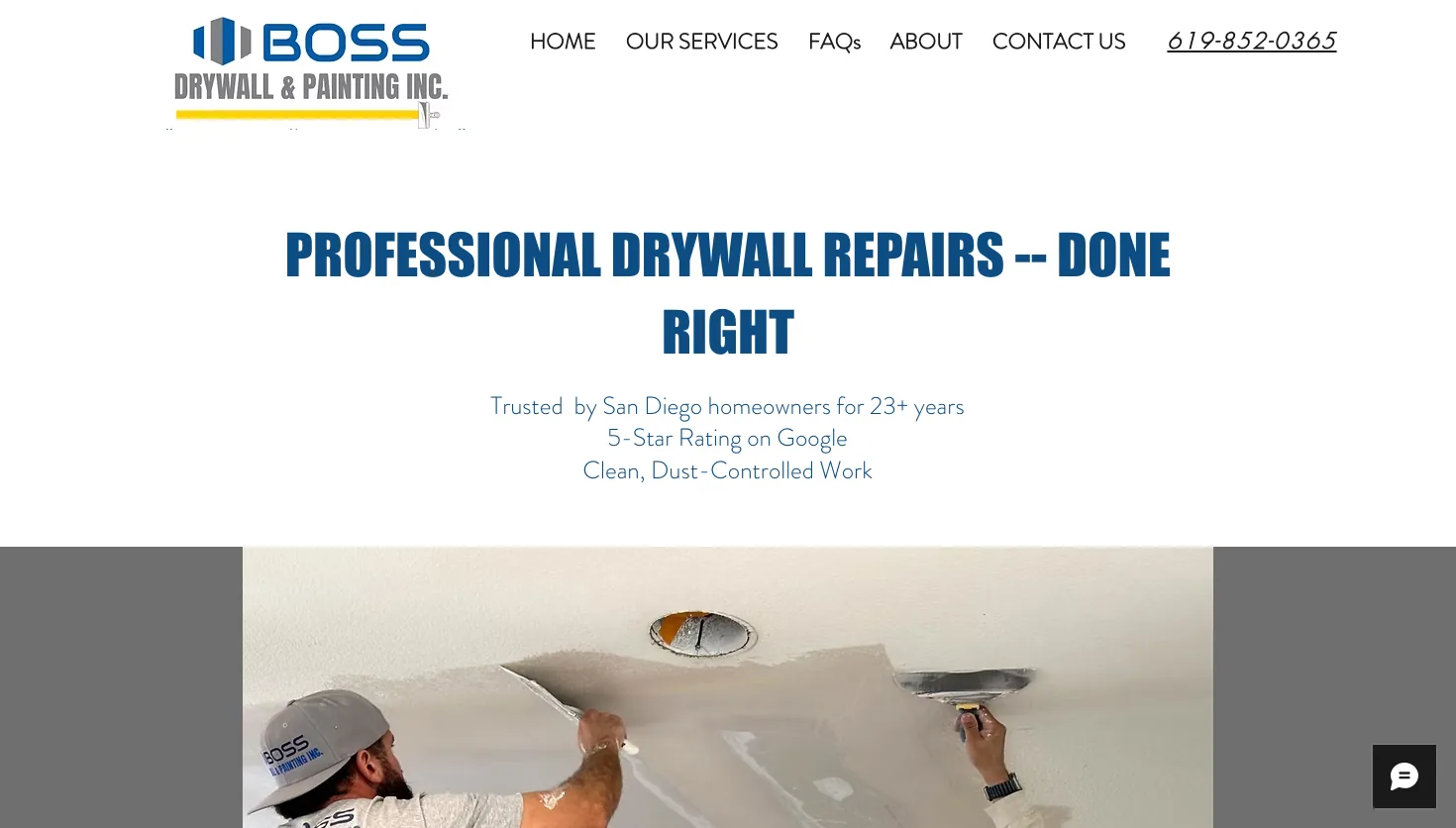 Boss Drywall & Painting website screenshot