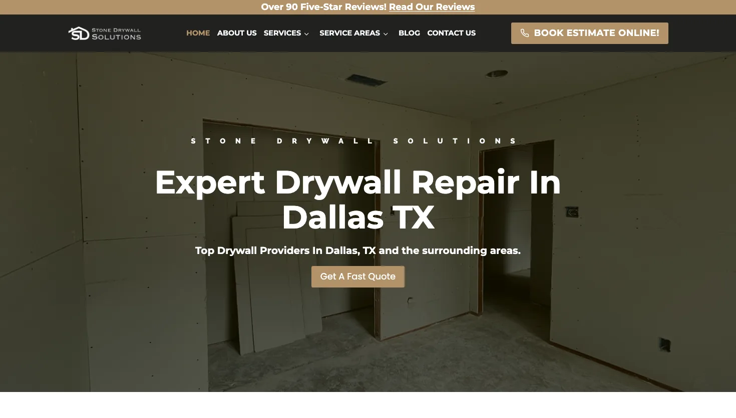 Stone Drywall Solutions website screenshot