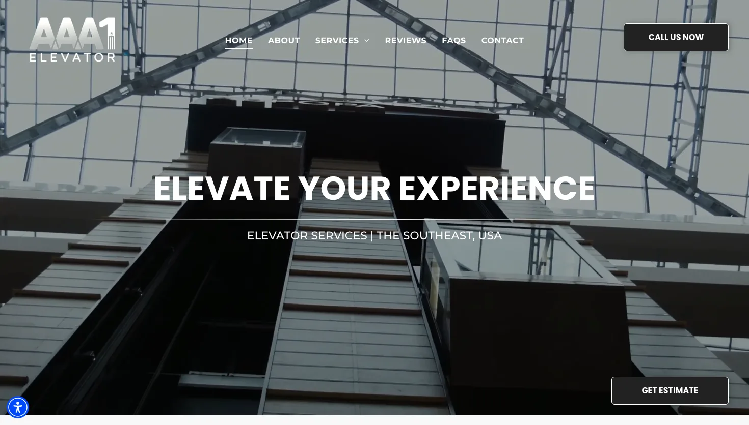 AAA1 Elevator website screenshot