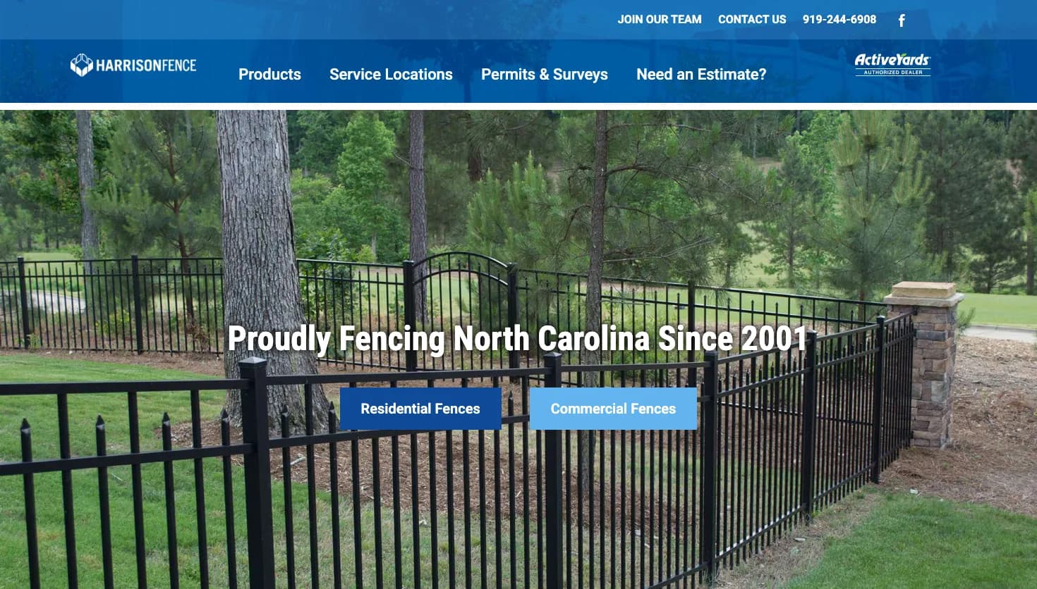 Harrison Fence website screenshot
