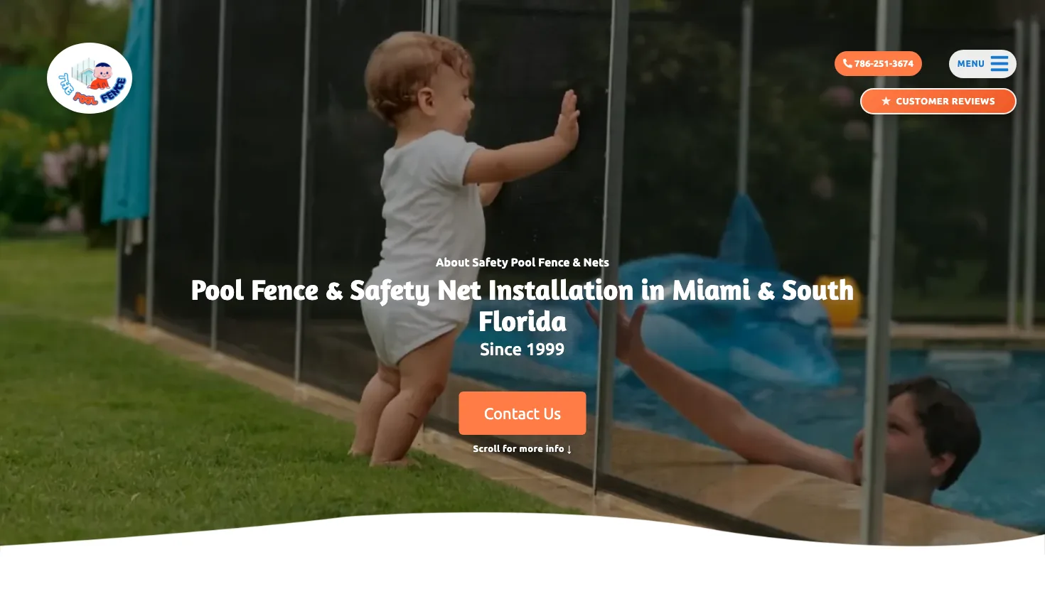 About Safety Pool Fence & Nets website screenshot