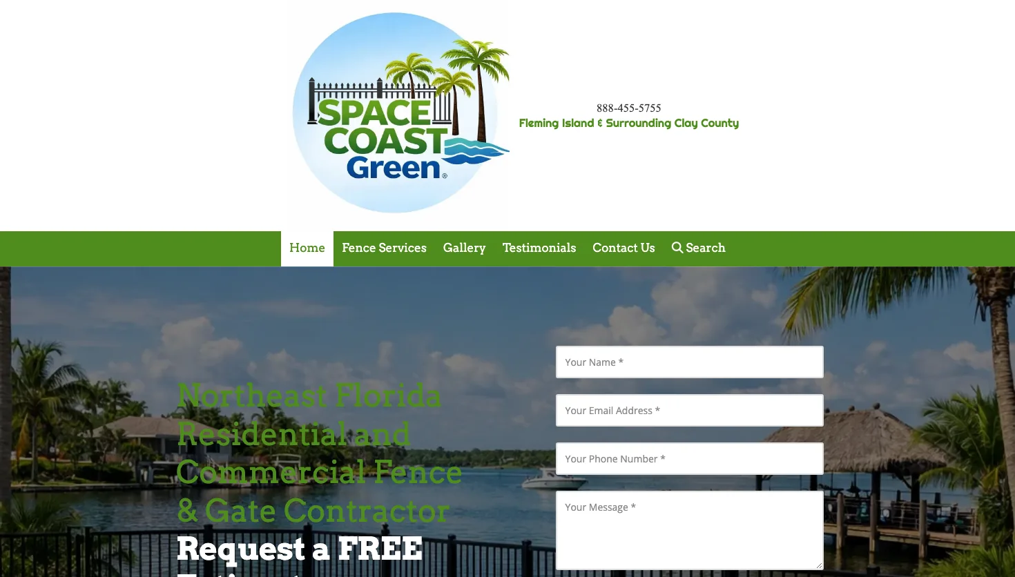 Space Coast Green LLC website screenshot