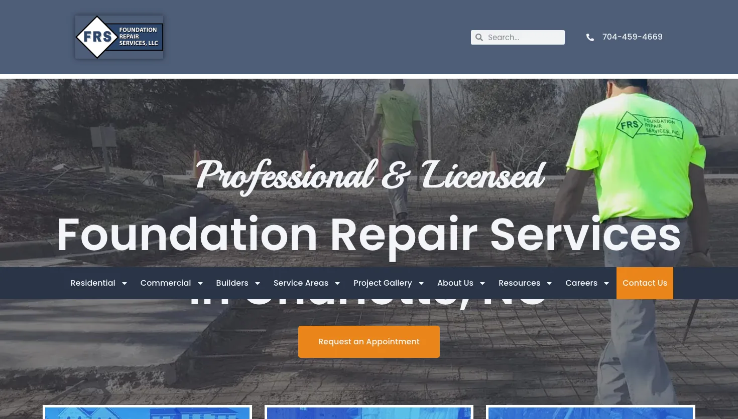 Foundation Repair Services website screenshot