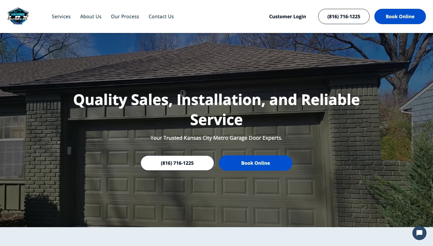 L.O.X Garage Door LLC website screenshot