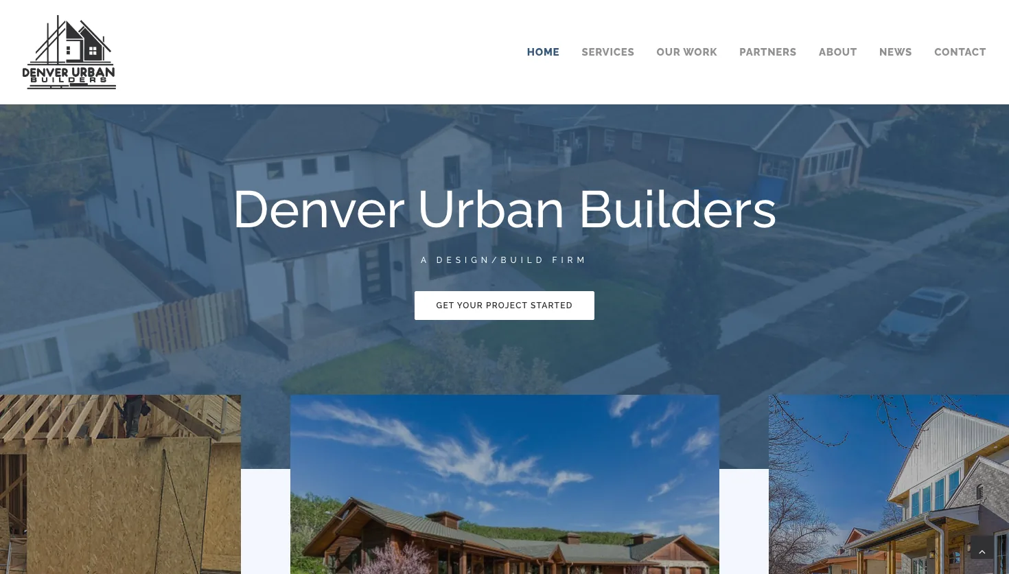 Denver Urban Builders website screenshot