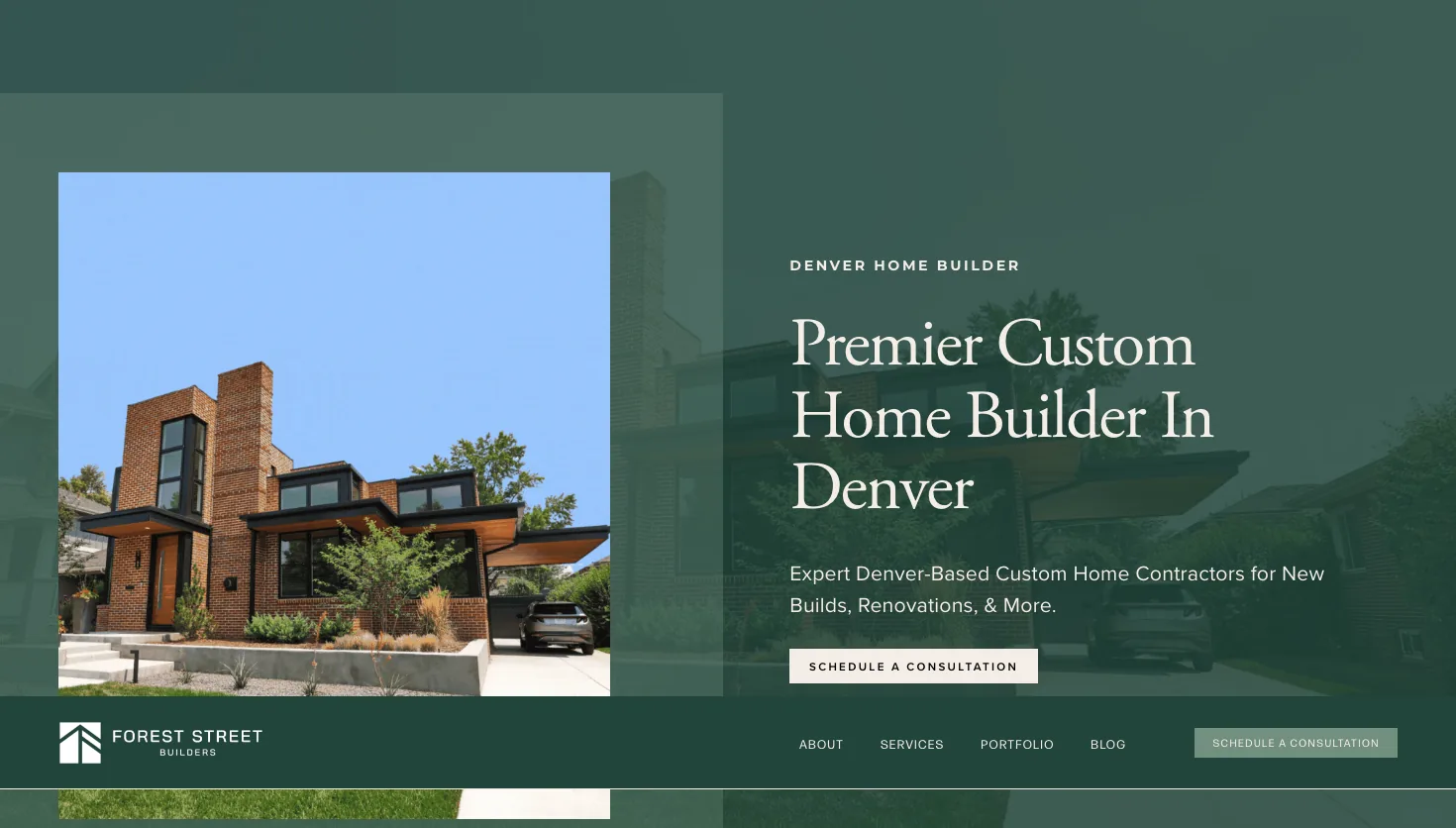 Forest St. Builders LLC website screenshot
