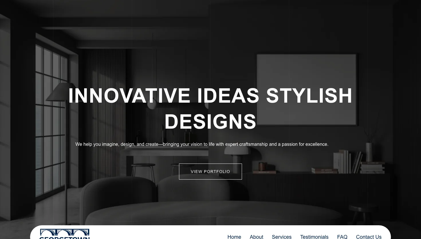 Georgetown Custom Build | Kitchen I Bath I Marble I Construction website screenshot