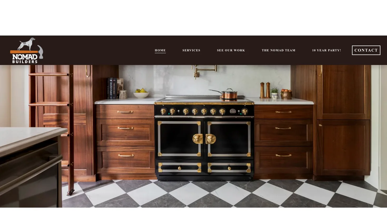 Nomad Builders website screenshot