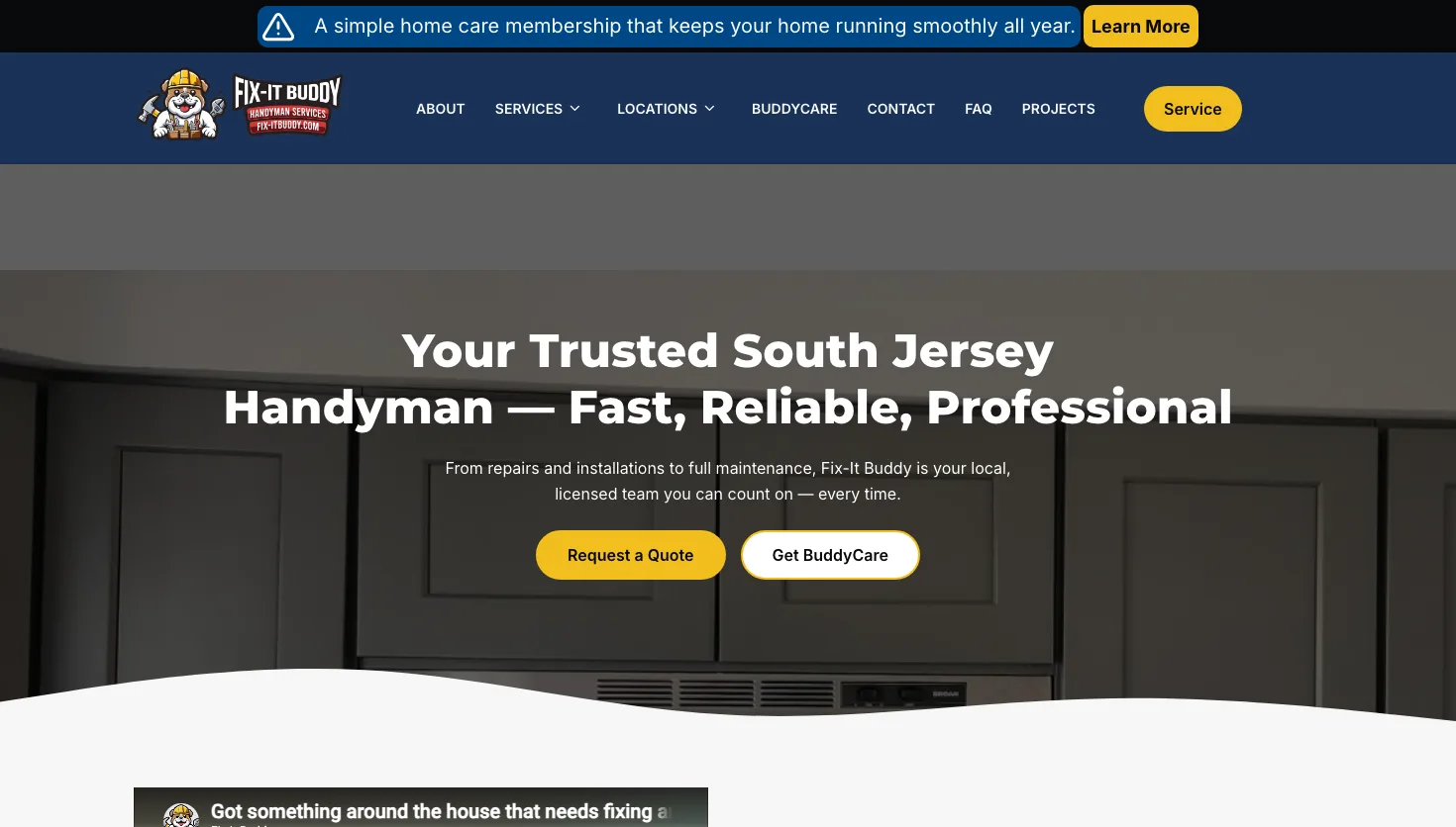 Fix-It Buddy Handyman Services website screenshot
