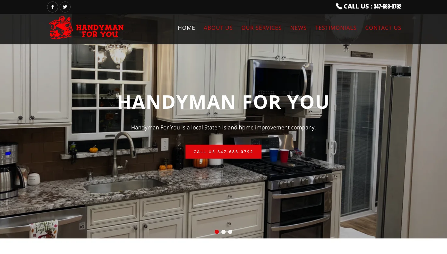 Handyman For You Inc website screenshot
