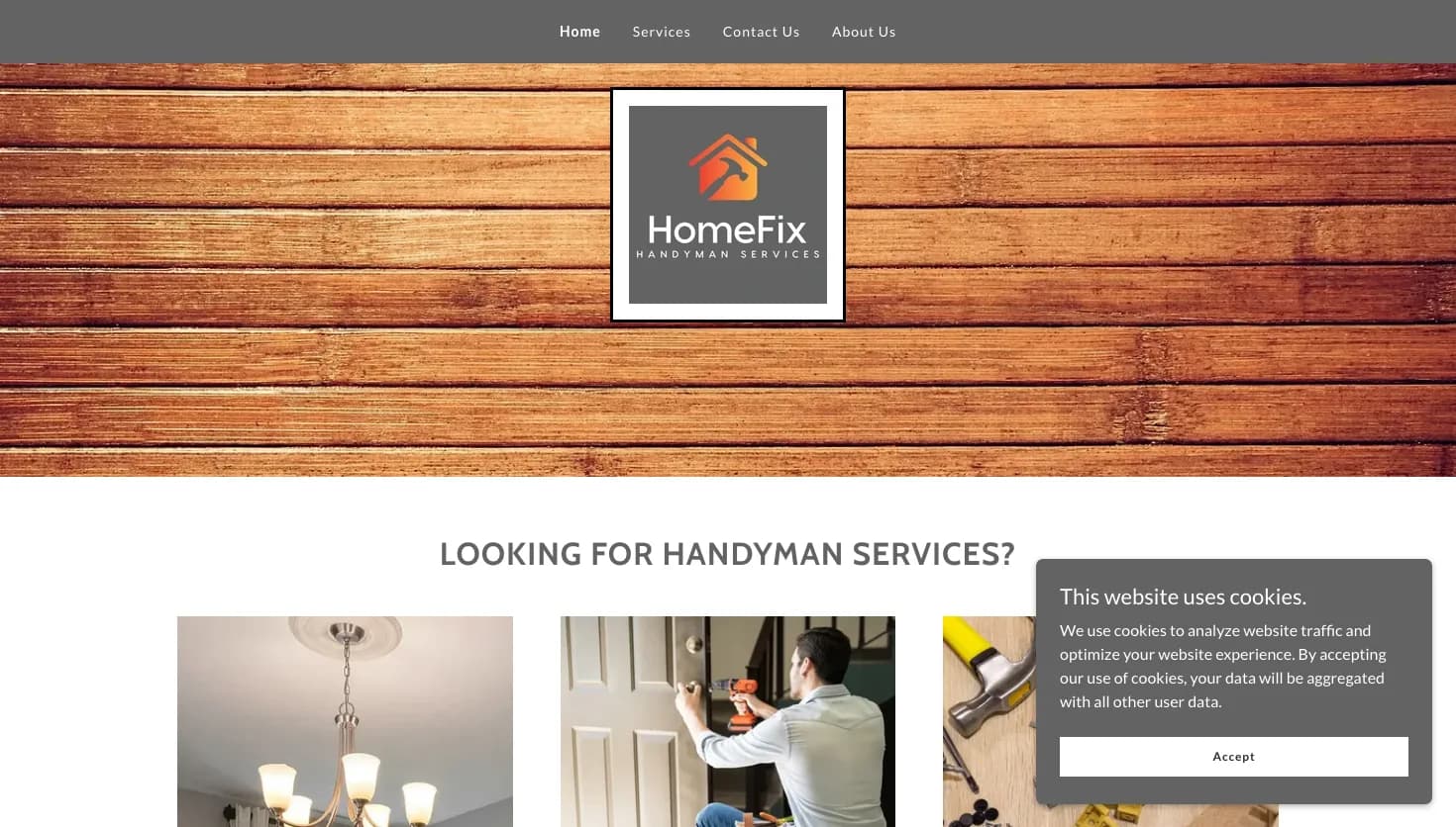 HomeFix Handyman Services website screenshot