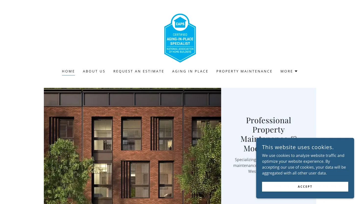 LJ's Handyman Services website screenshot