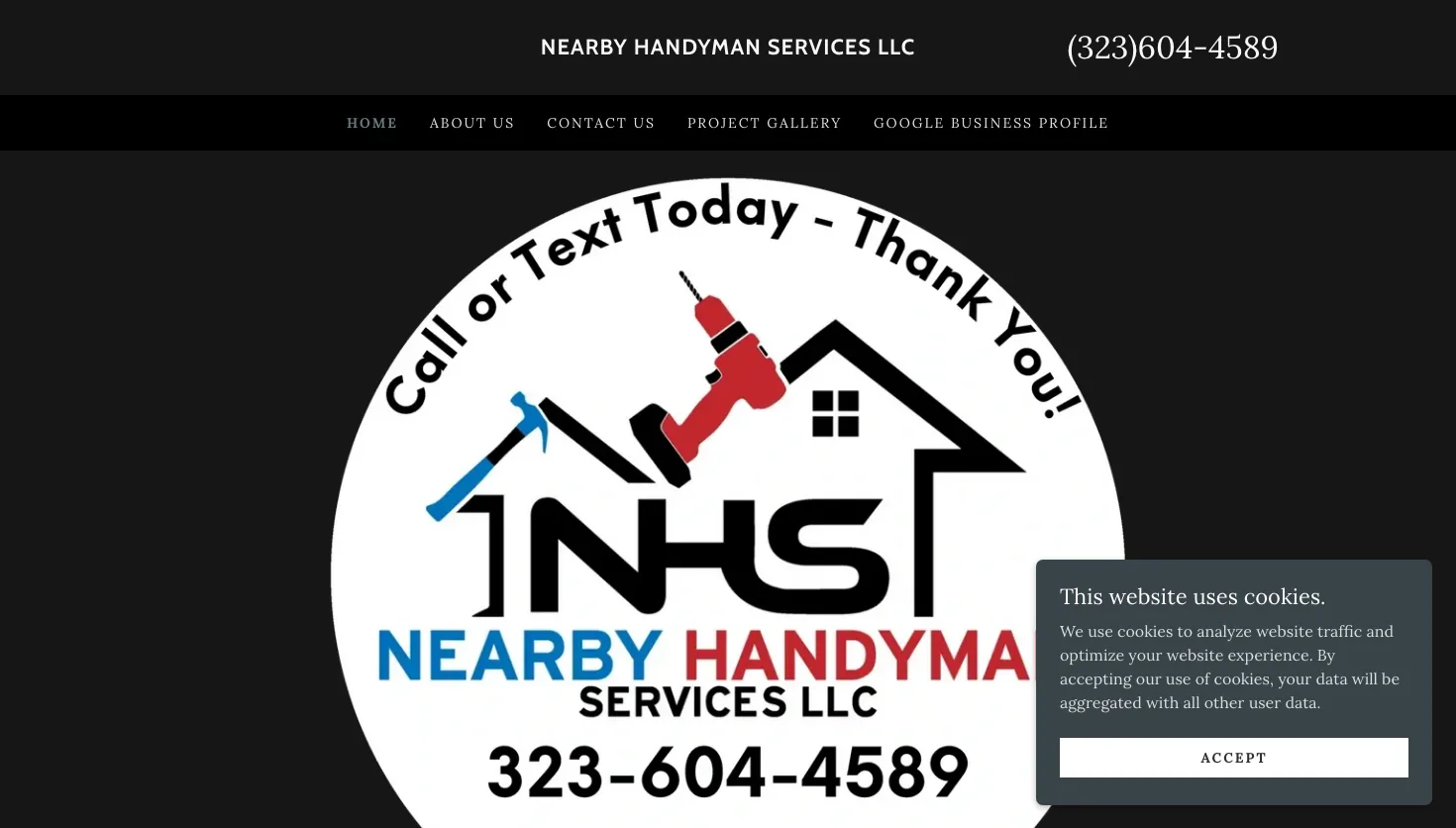 Nearby Handyman Services LLC website screenshot