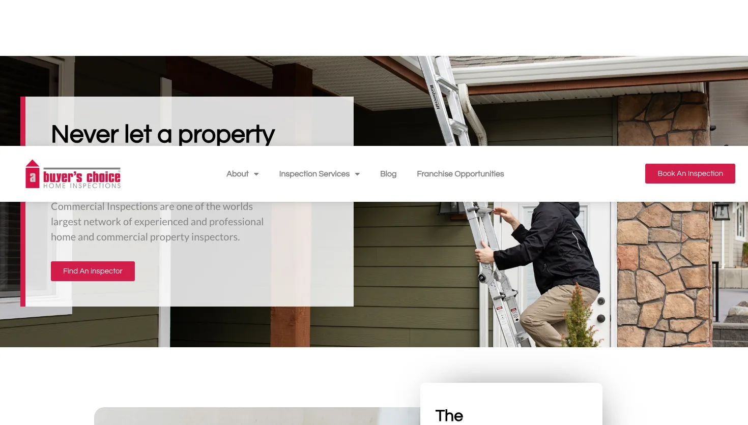A BUYER'S CHOICE HOME INSPECTIONS website screenshot
