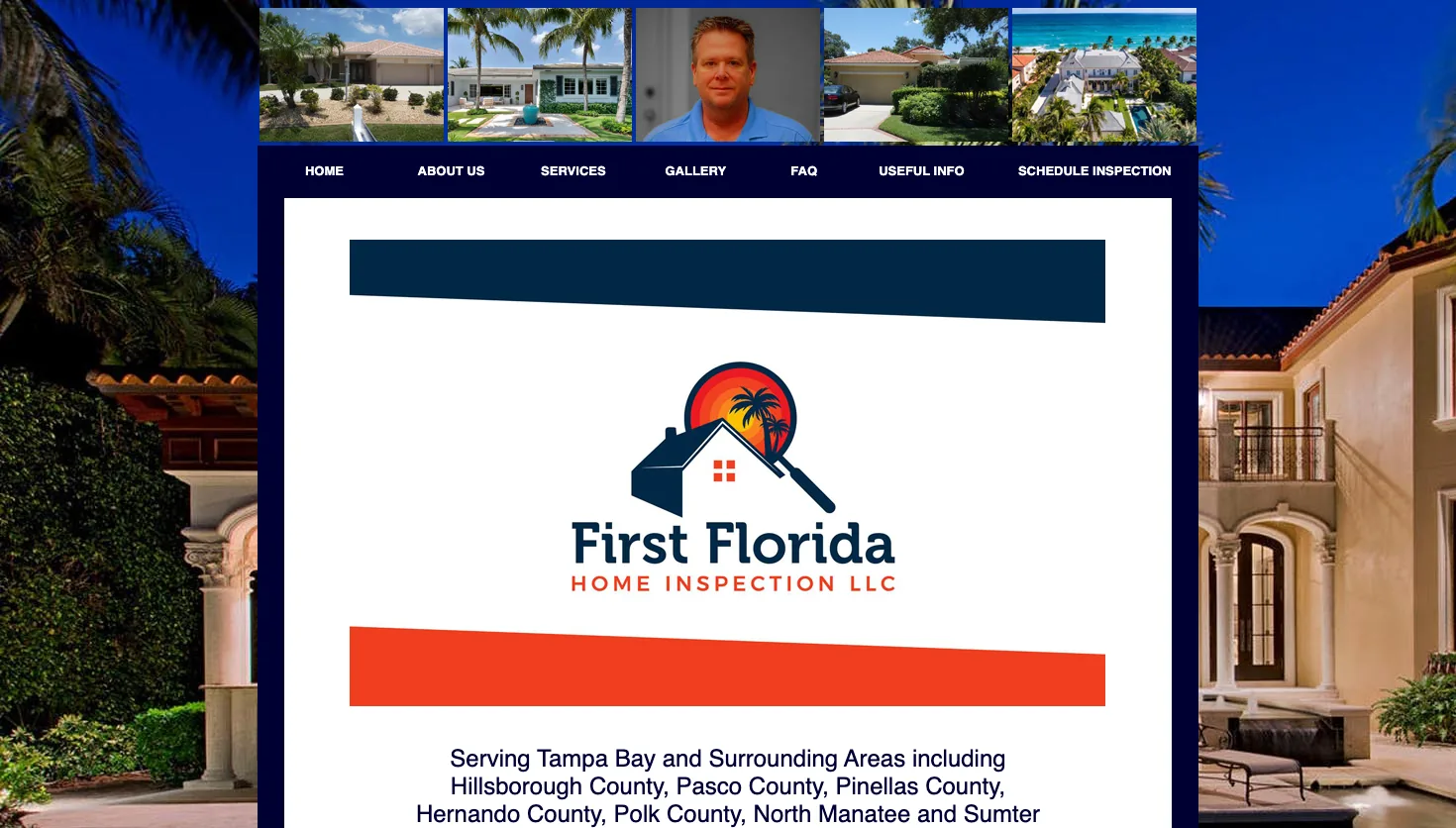 First Florida Home Inspection website screenshot