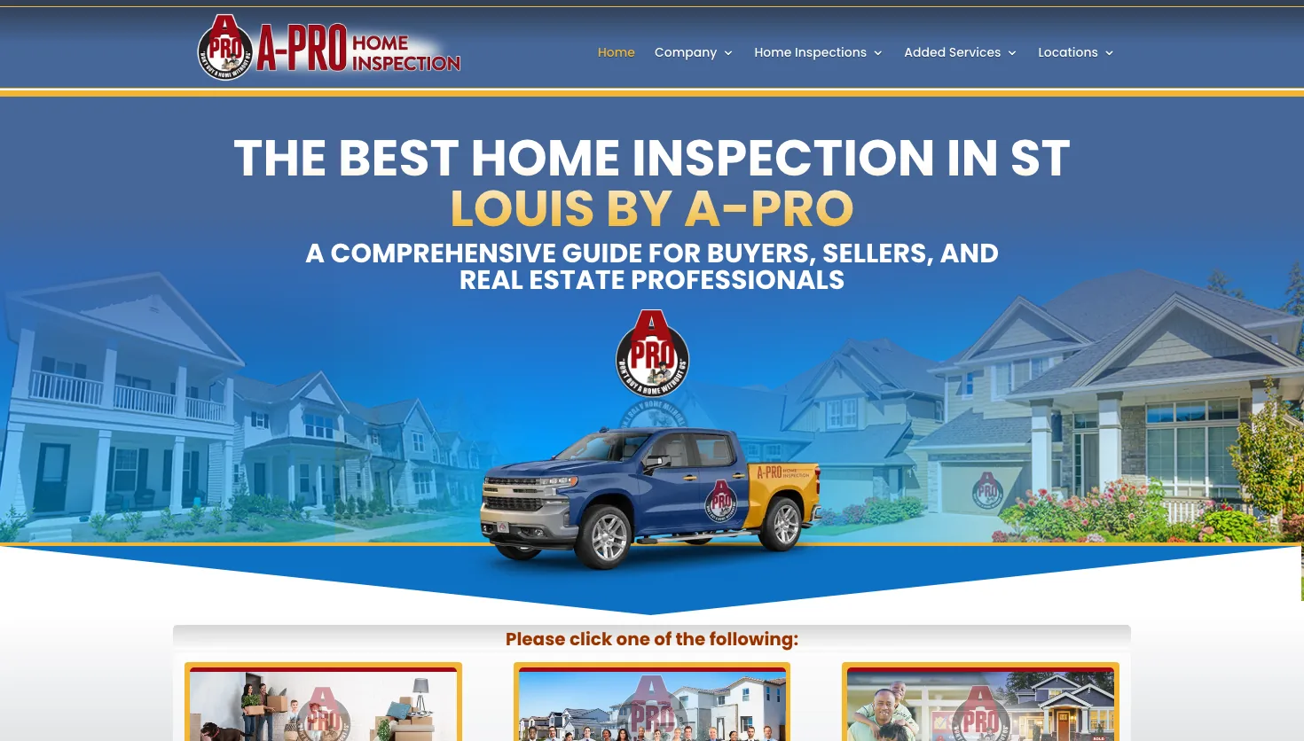 A-Pro Home Inspection Saint Louis website screenshot