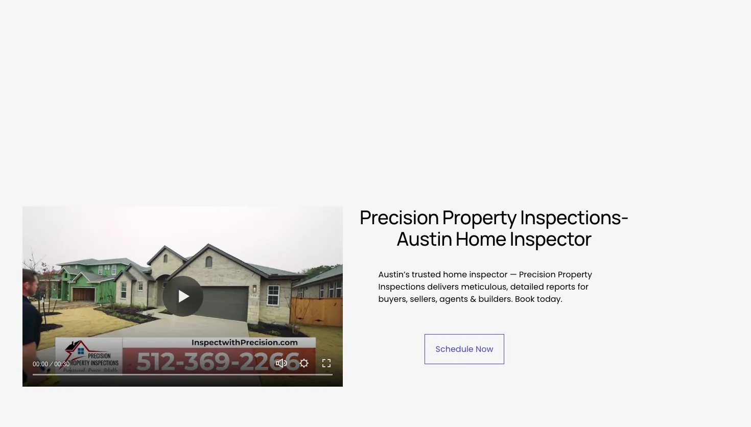 Precision Property Inspections website screenshot