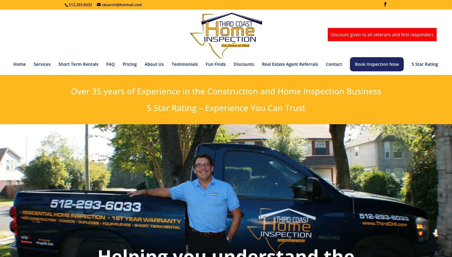 Third Coast Home Inspection website screenshot