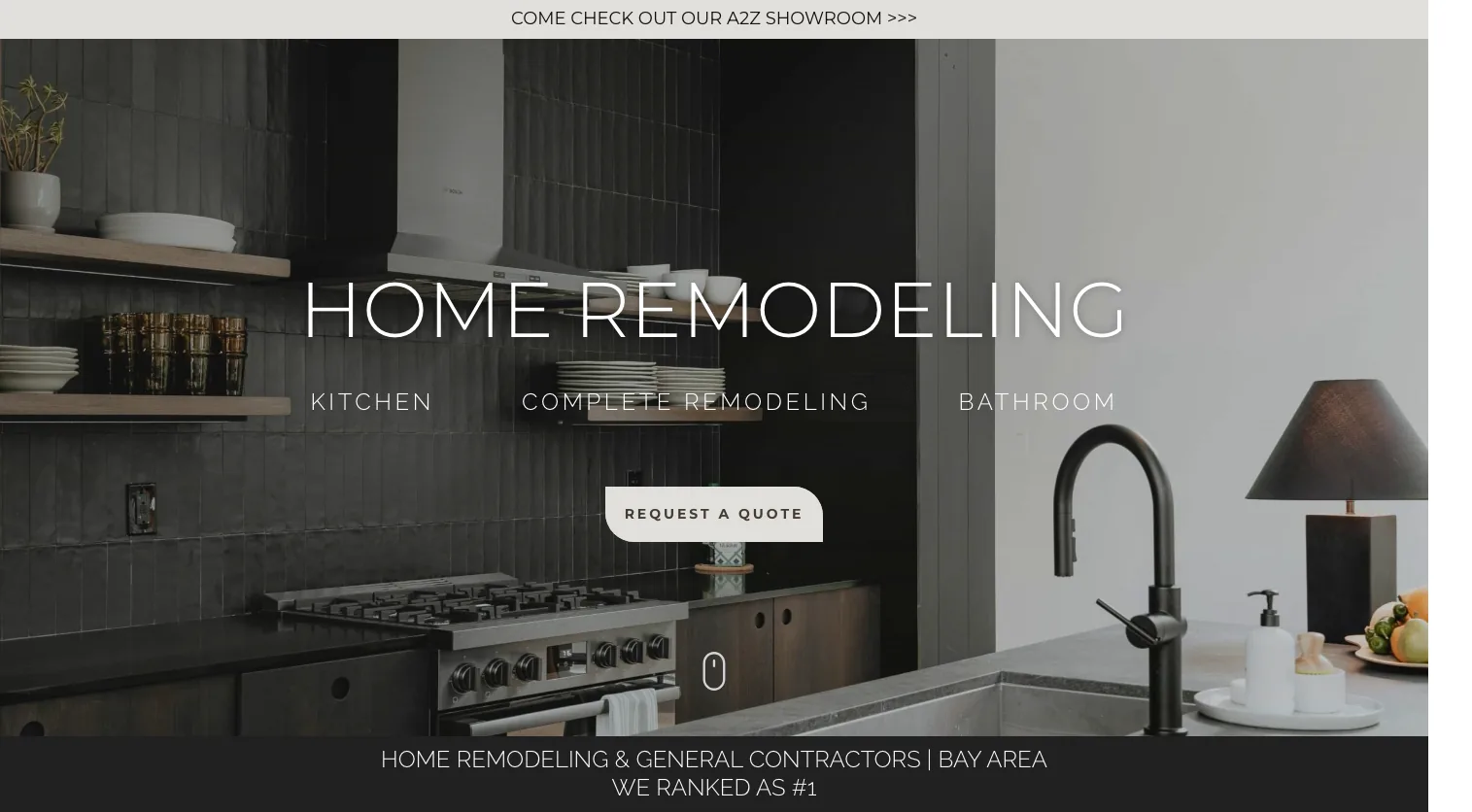 A2Z Remodeling Inc. website screenshot