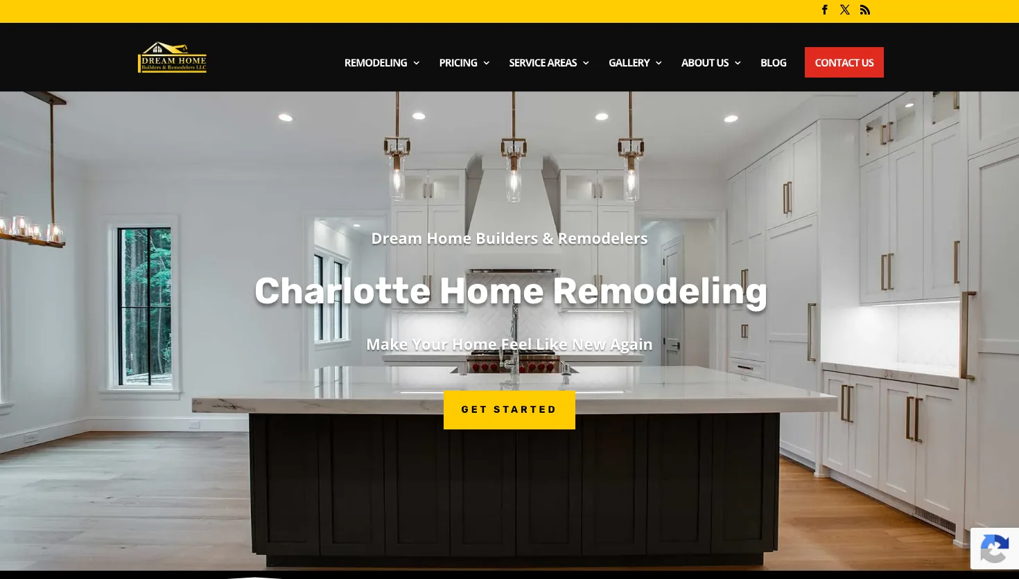 Dream Home Builders and Remodelers website screenshot