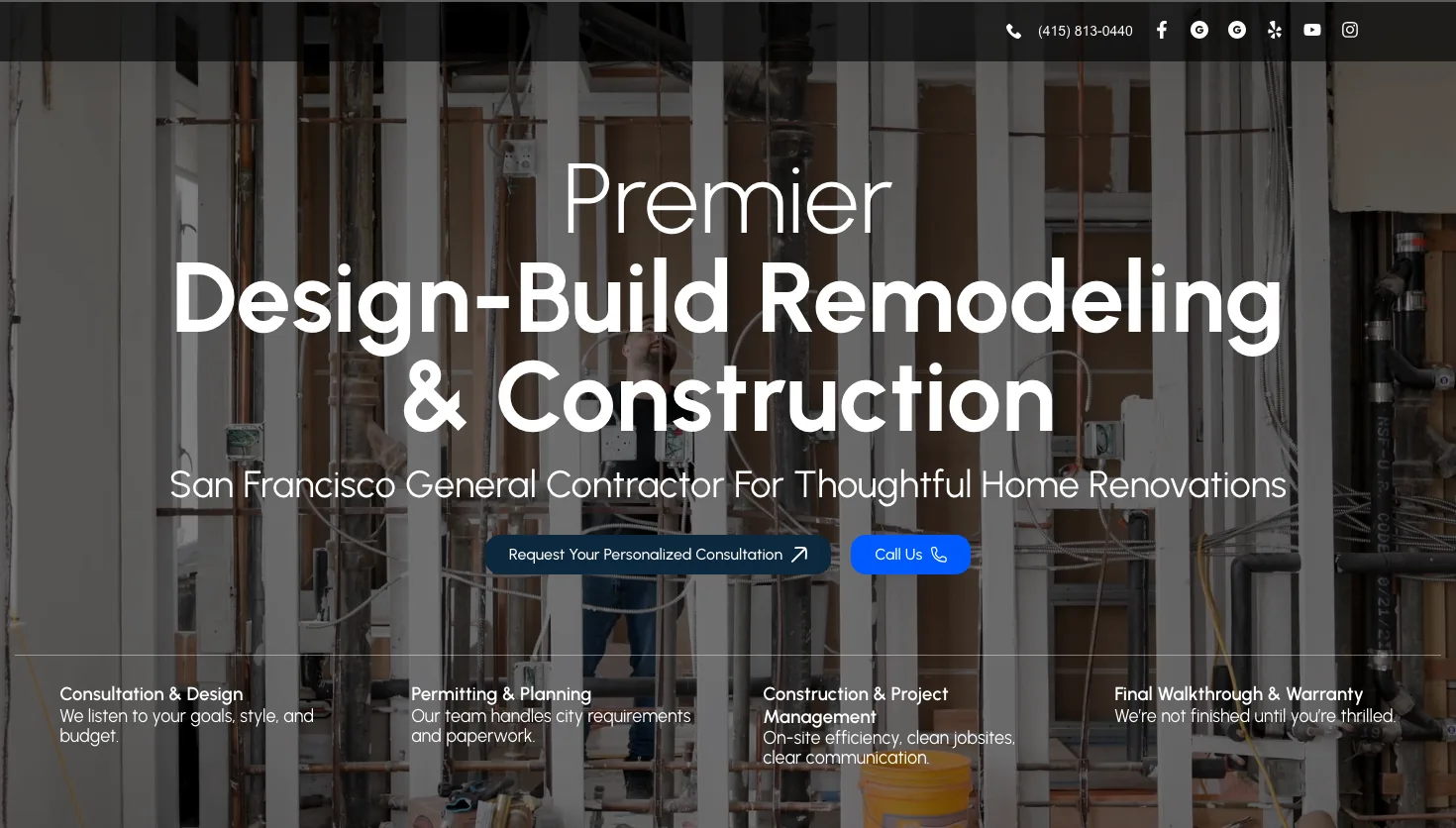 Mission Home Remodeling website screenshot
