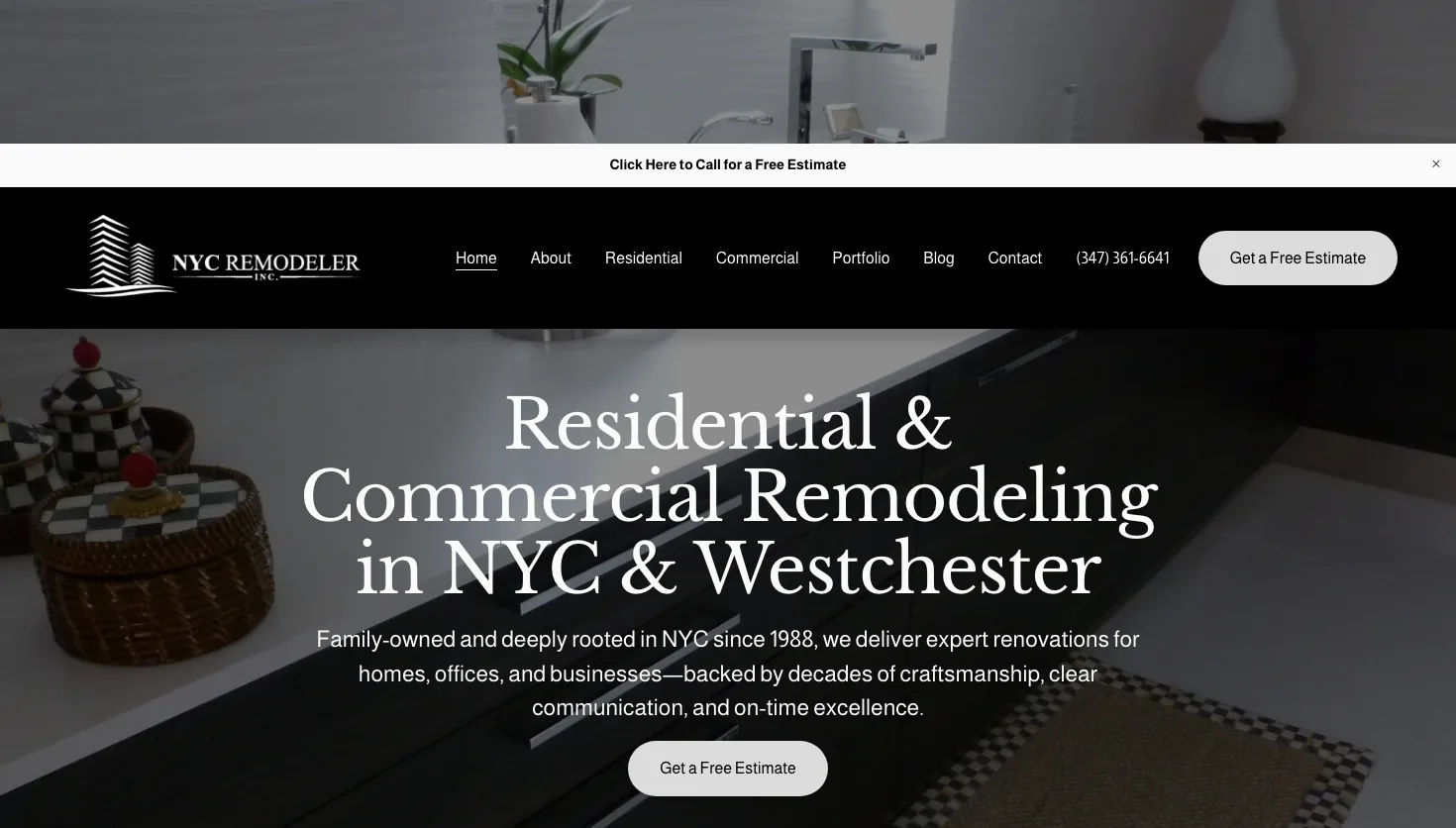 NYC Remodeler Inc. website screenshot