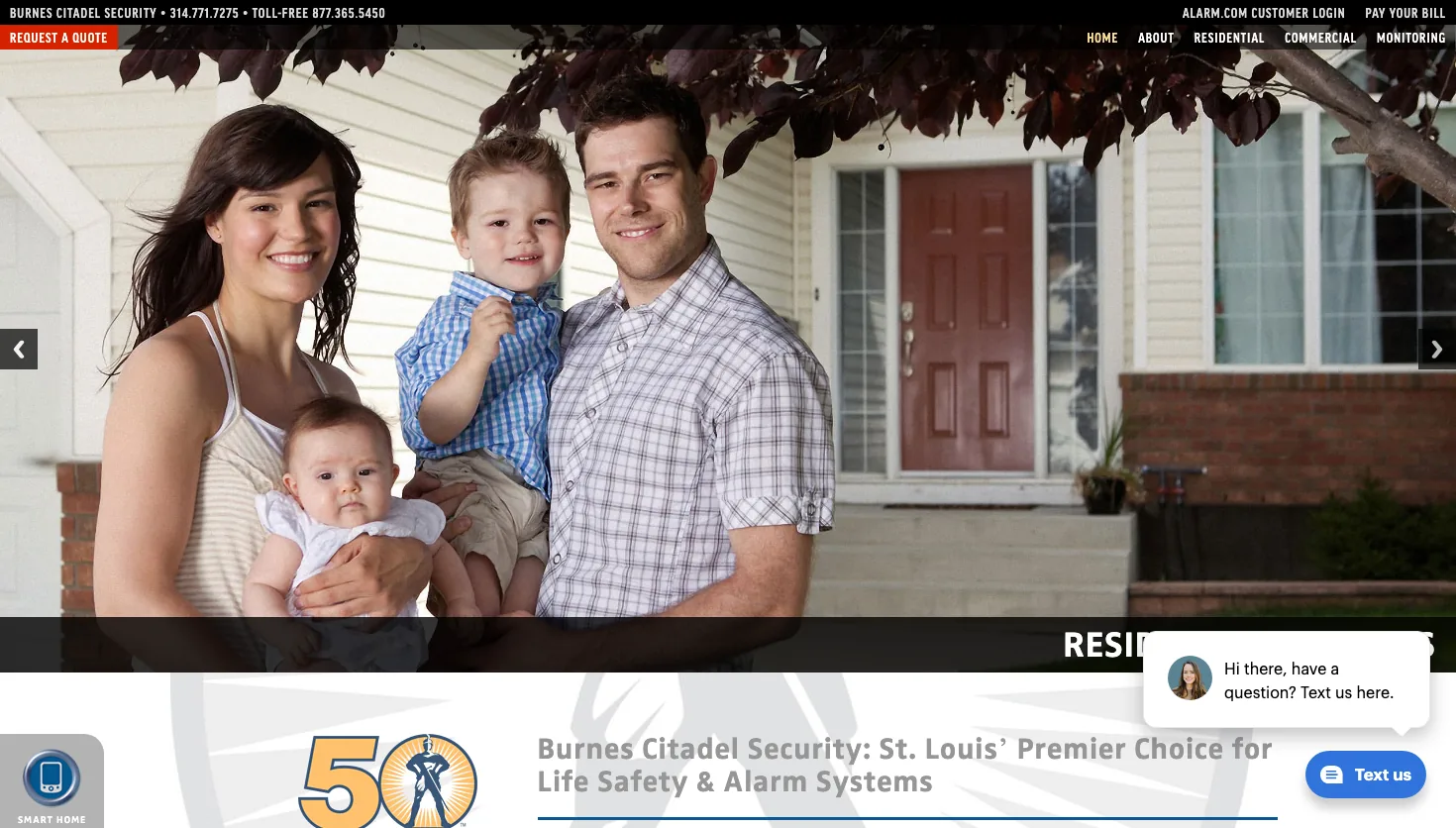 Burnes-Citadel Security website screenshot