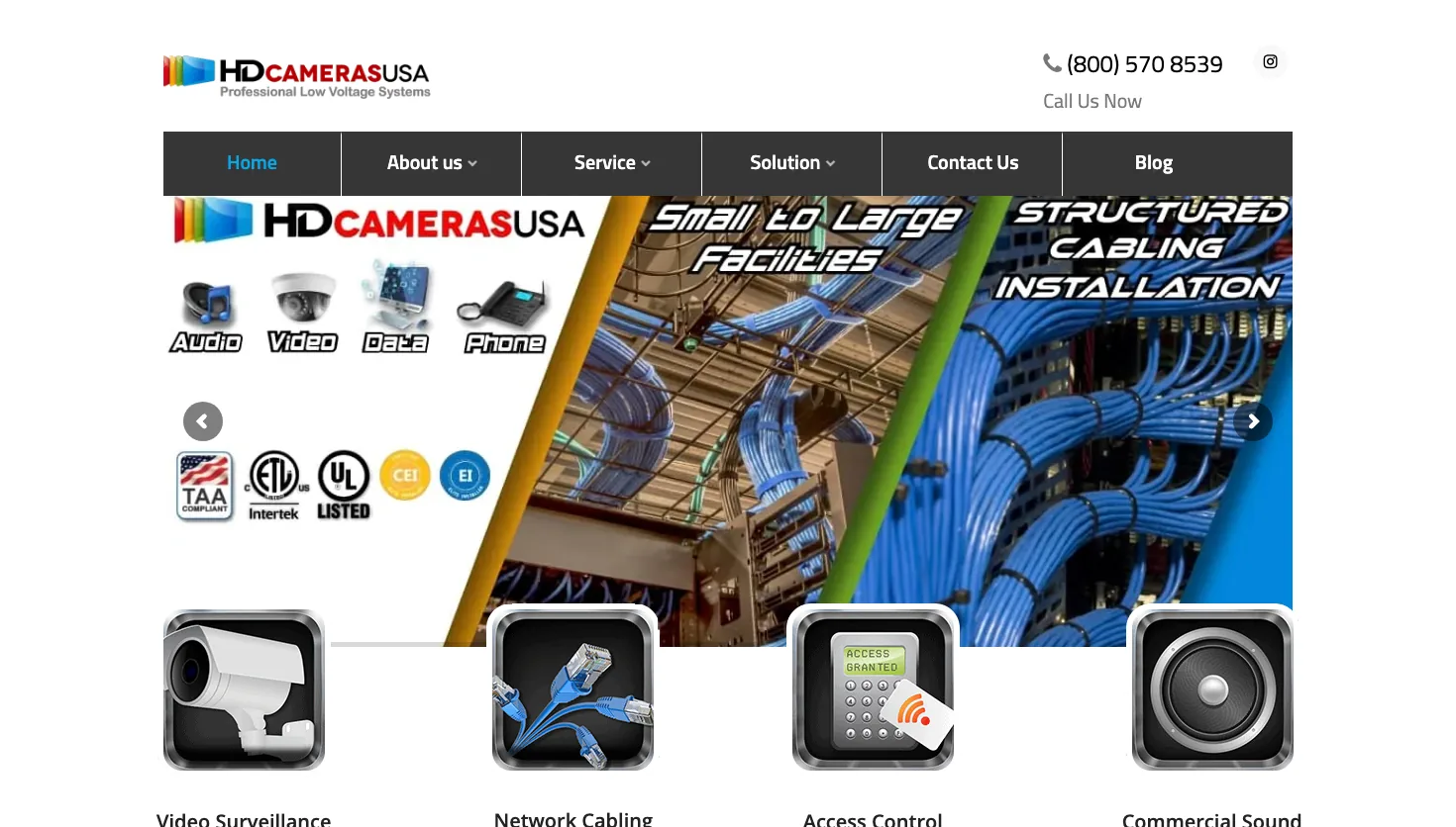 HD Cameras USA Jacksonville - Security Surveillance Camera Installation website screenshot