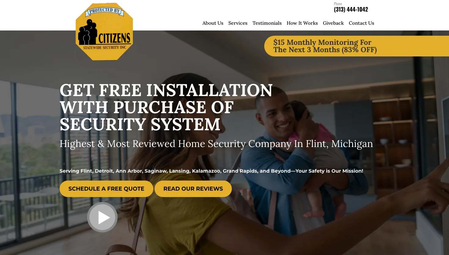 CITIZENS STATEWIDE HOME SECURITY DETROIT INC website screenshot