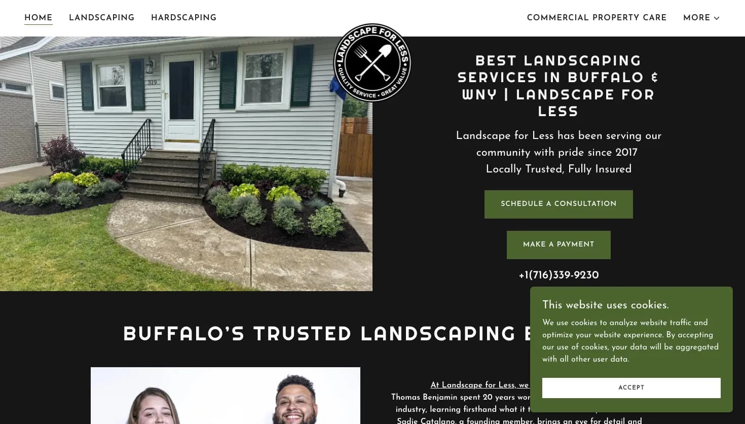 Landscape For Less of Western New York website screenshot