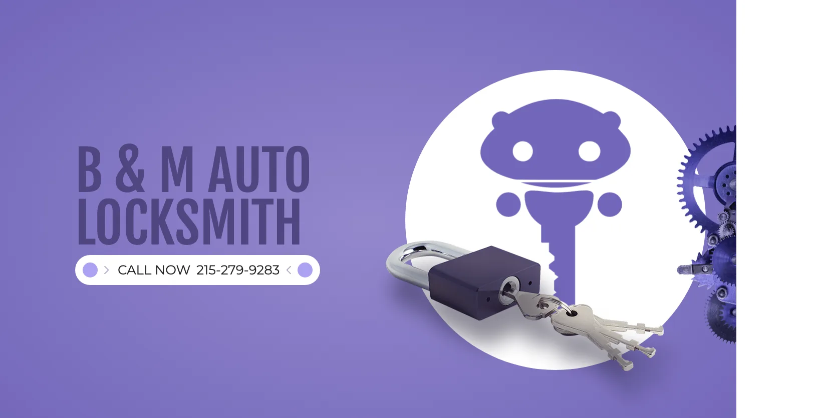 B & M Auto Locksmith website screenshot