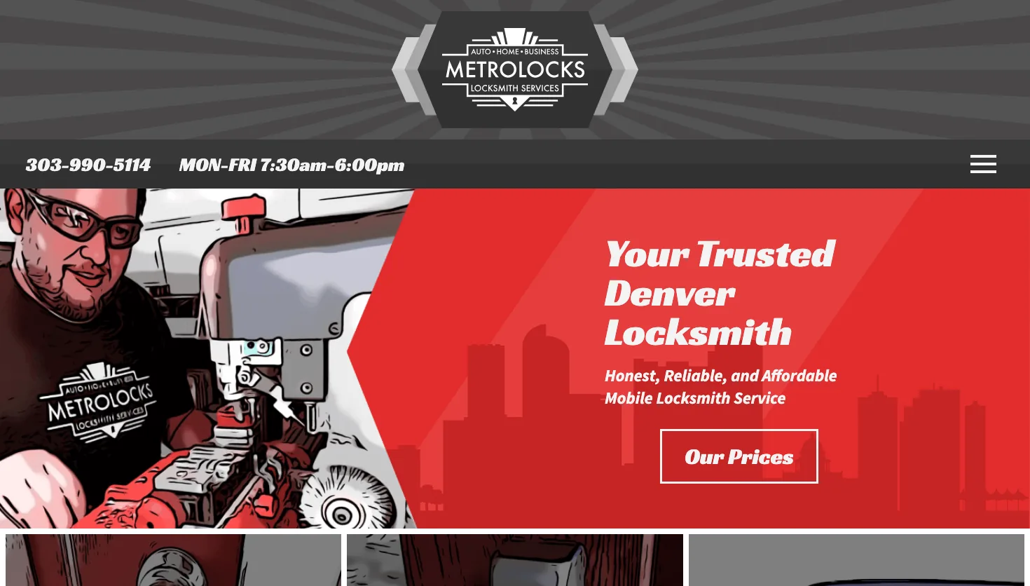 Metrolocks website screenshot