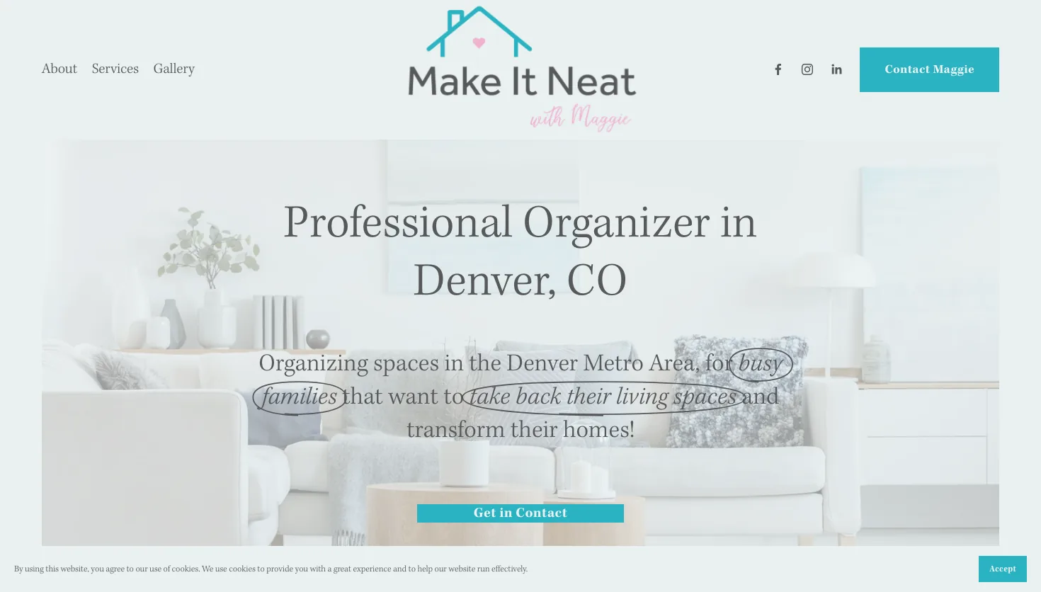 Make It Neat with Maggie website screenshot