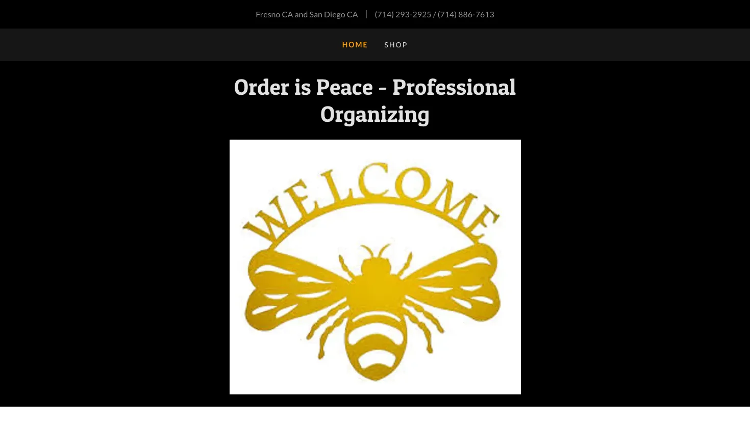 Order is Peace website screenshot