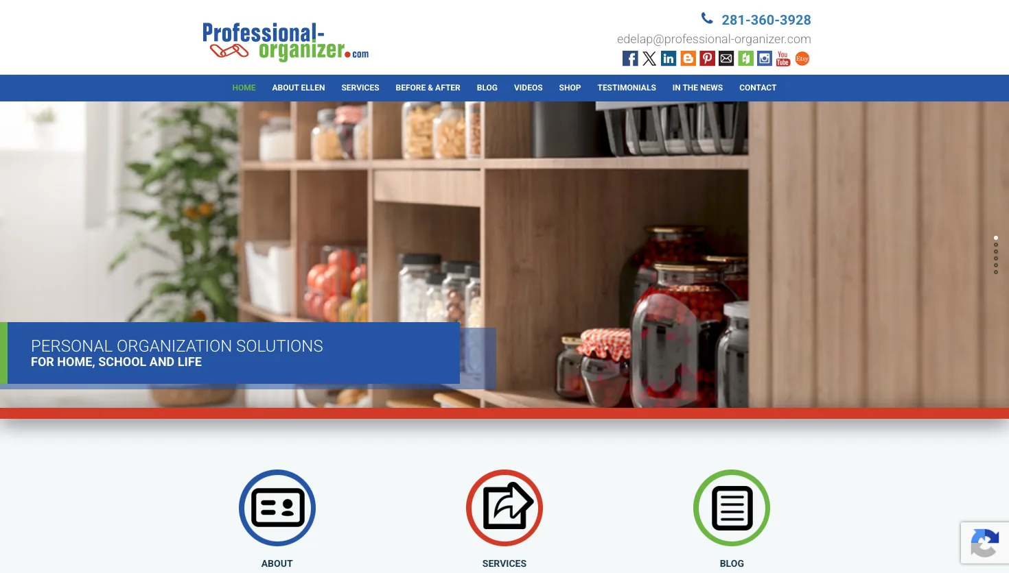 Professional-Organizer.com website screenshot