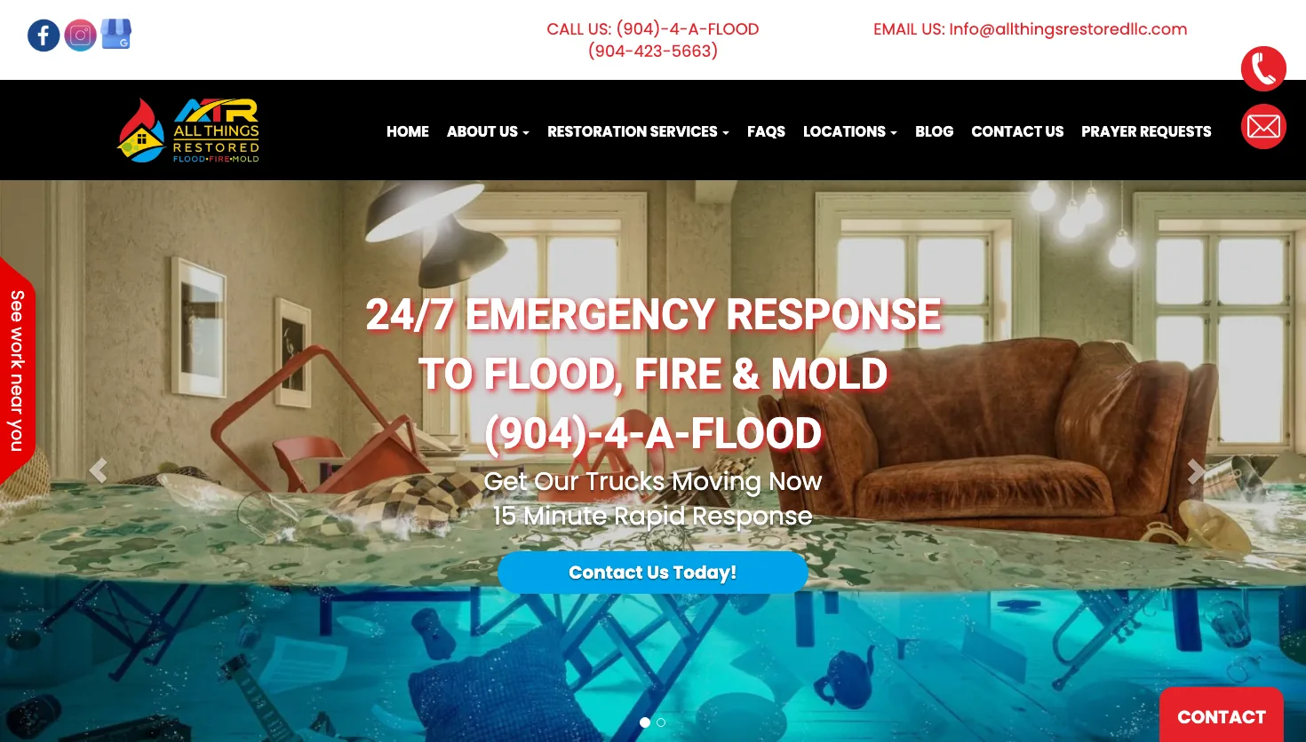All Things Restored LLC website screenshot