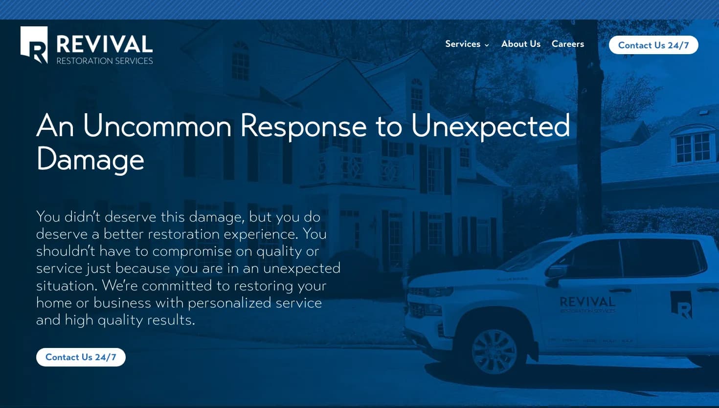 Revival Restoration Services, LLC website screenshot